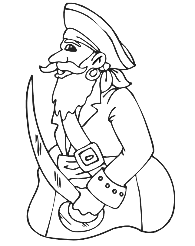 Plansa de colorat cu Pirati 57 53